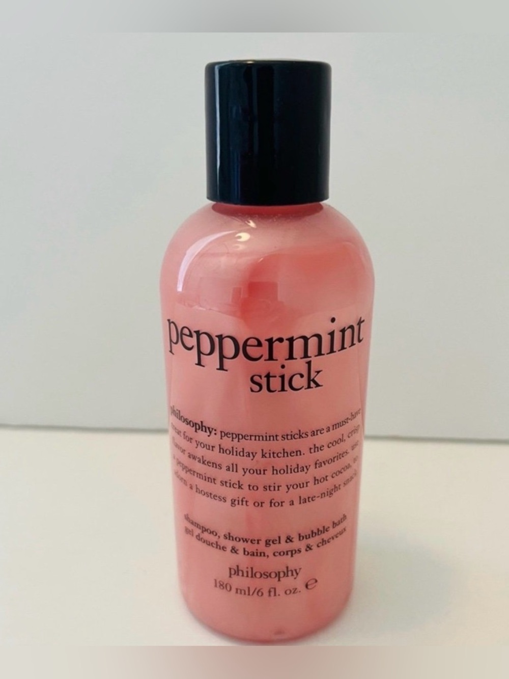 Philosophy Peppermint Stick Shampoo Shower Gel Bubble Bath 6 fl oz Size